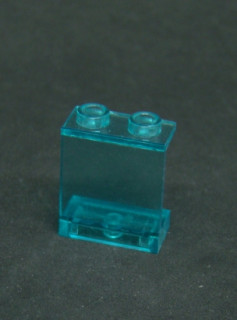 Lego panel 1x2x2 - průhledný světle modrý