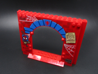 Lego panel s potiskem 4x16x10 - červený Spiderman