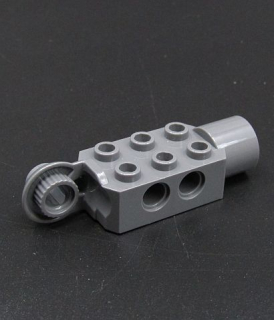 Lego Technic kostička s otvorem a kloubem 2x4 - tmavě šedá - dark bluish gray